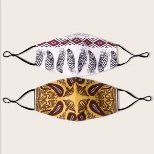 Paisley pattern men masks. 2 pcs